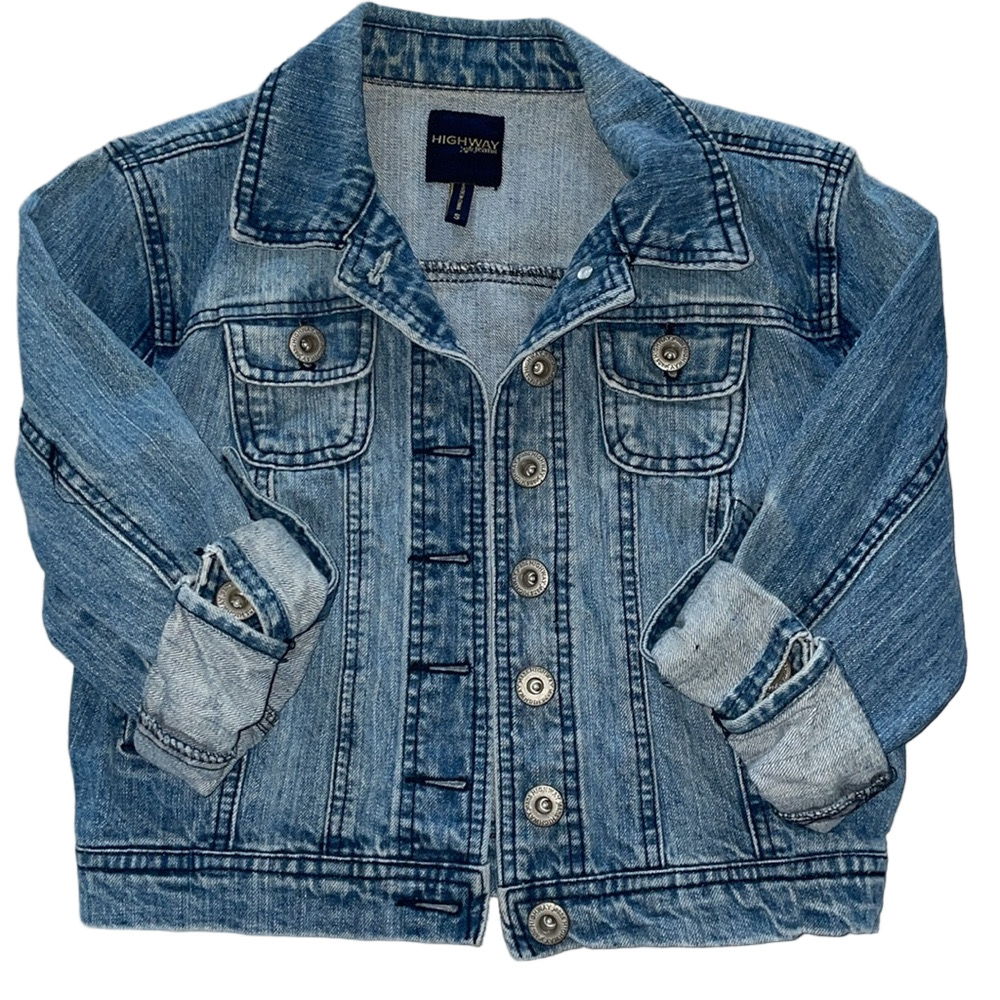 Highway Jeans Cropped Light Wash Denim Jacket Size Small 100% Cotton - Picture 2 of 9